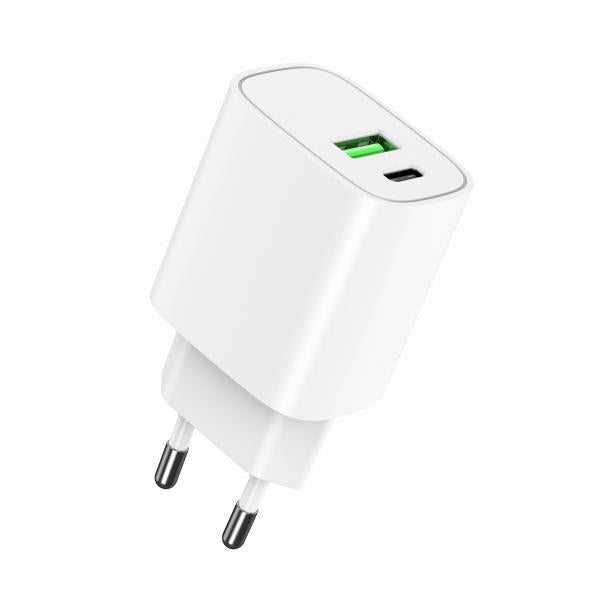 Dual Output Wall Charger Type-C & USB QC 3.0 - The Inky Shop