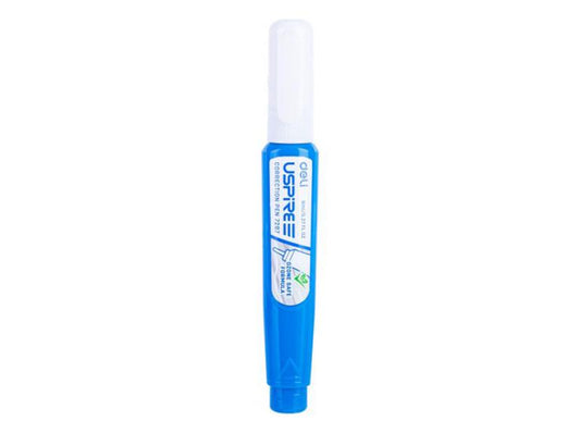 Deli Correction Fluid Blue Barrel Pen Shape 8ml - Single