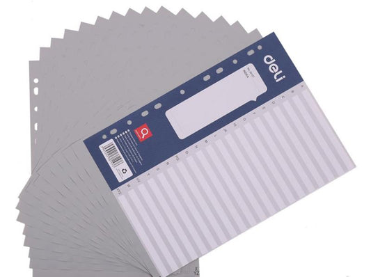 Deli Dividers A4 Printed A-Z 20 Tab PP 130 Micron