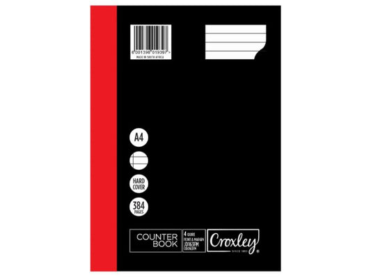 Croxley JD163 4-Quire 384 Page Ruled Feint & Margin A4 - 2 pk
