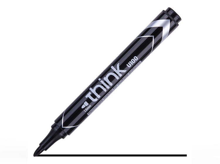 Think Permanent Marker Bullet Tip: 1.5mm Black - Single