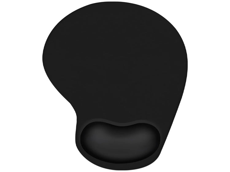 Mouse Pad with Gel Wrist Support Black