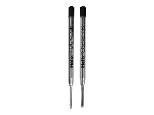 Helix Oxford Ballpen Refill Medium Black 2's