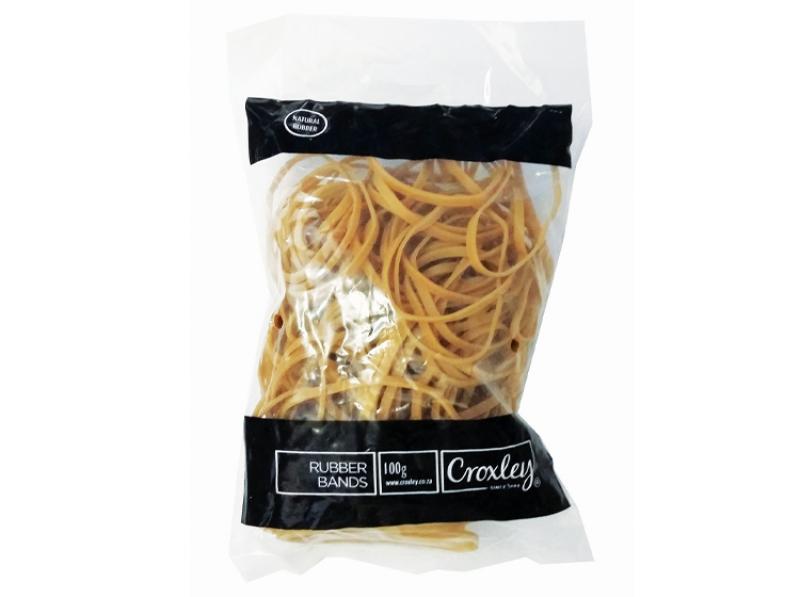 Croxley 75% Crepe Rubber Bands NO.19 Bag 100g