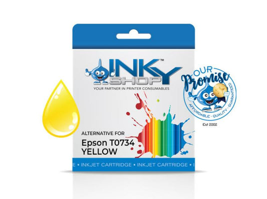 Epson T0734 Yellow Ink Cartridge Compatible - The Inky Shop