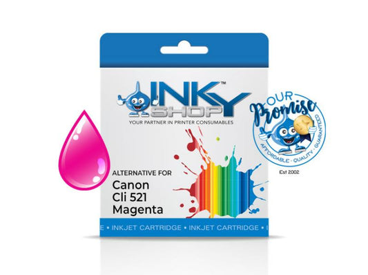 Canon CLI521 Magenta Ink Cartridge Compatible - The Inky Shop