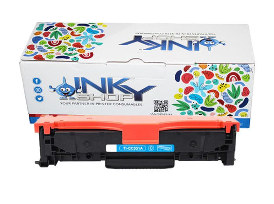 HP CC531A(304A)/CE411A(305A)/CF381A(312A) UNI Cyan Toner Cartridge Compatible - The Inky Shop