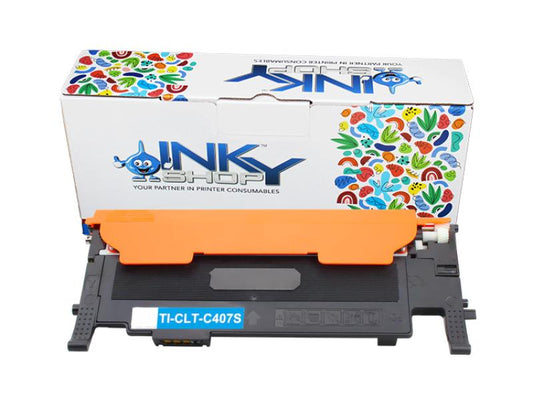 Samsung CLTC407S Cyan Toner Cartridge Compatible - The Inky Shop