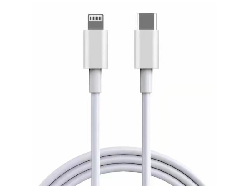 USB Type-C to Lightning Cable for iPhone 1m White