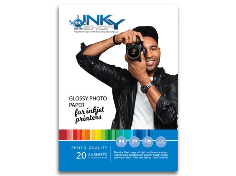 Inky Photo Paper Inkjet Glossy A4 200G - 20 Sheets - The Inky Shop