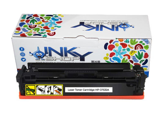 HP CF532A / 205A Yellow Toner Cartridge Compatible - The Inky Shop