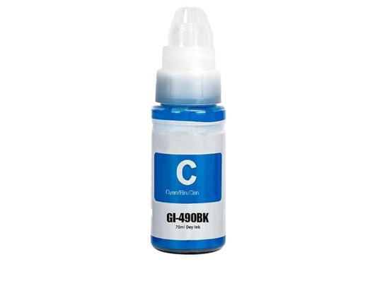 Universal Light Cyan Ink Bottle for Brother BT5000, Canon GI-490, Epson T664 & HP GT52 Printers - The Inky Shop