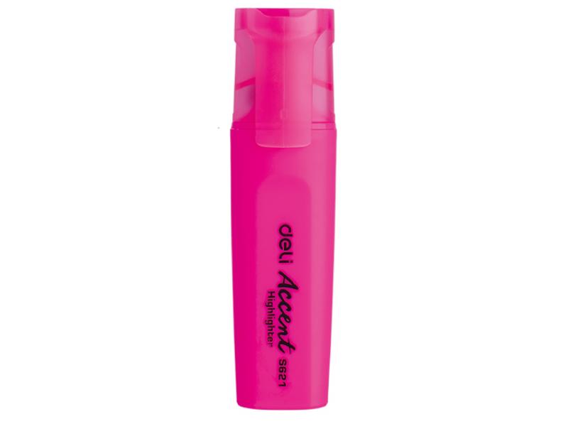 Deli Accent Highlighter Bright Pink Chisel tip: 1-5mm 1pcs - The Inky Shop