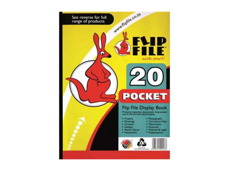 A4 Flip File - 20 Pocket