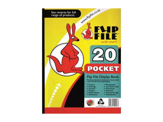 A4 Flip File - 20 Pocket