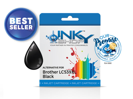 Brother LC539XL Black Ink Cartridge Compatible - The Inky Shop