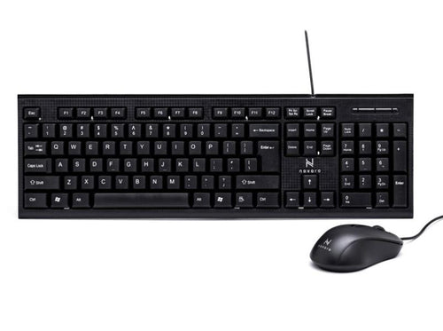 Novaro Wired Keyboard & Mouse Combo Black