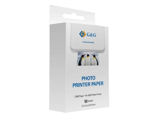 G&G Photo Printer Zink Paper 50 Sheets