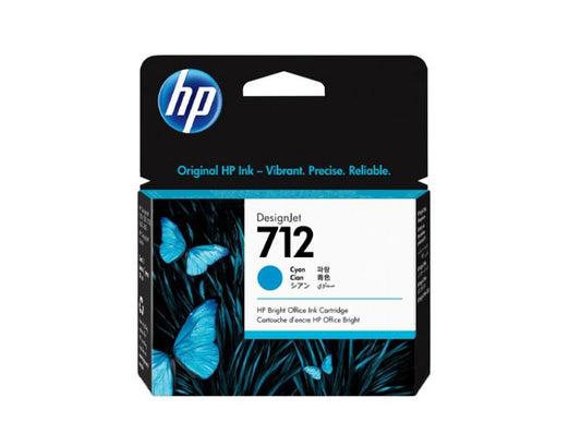 OEM Inkjet HP 712 Cyan 29ml for DesignJet T200/T600