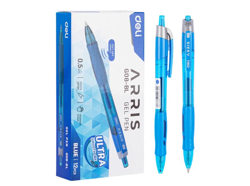 Arrix Retractable Gel Pen 0.5mm with Soft Grip Blue