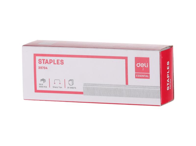 Deli Staples 26/6 - Staple up to 30 sheets - Box 5000pcs