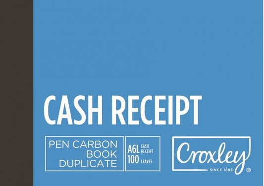 Croxley JD16CR Pen Carbon Cash Receipt A6 Landscape 100pg - Single