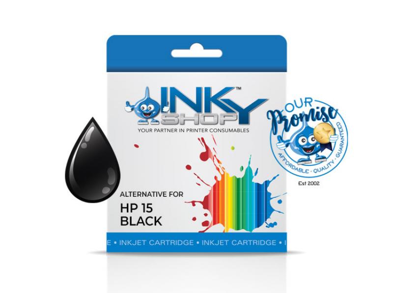 HP 15 Black Ink Cartridge Compatible - The Inky Shop