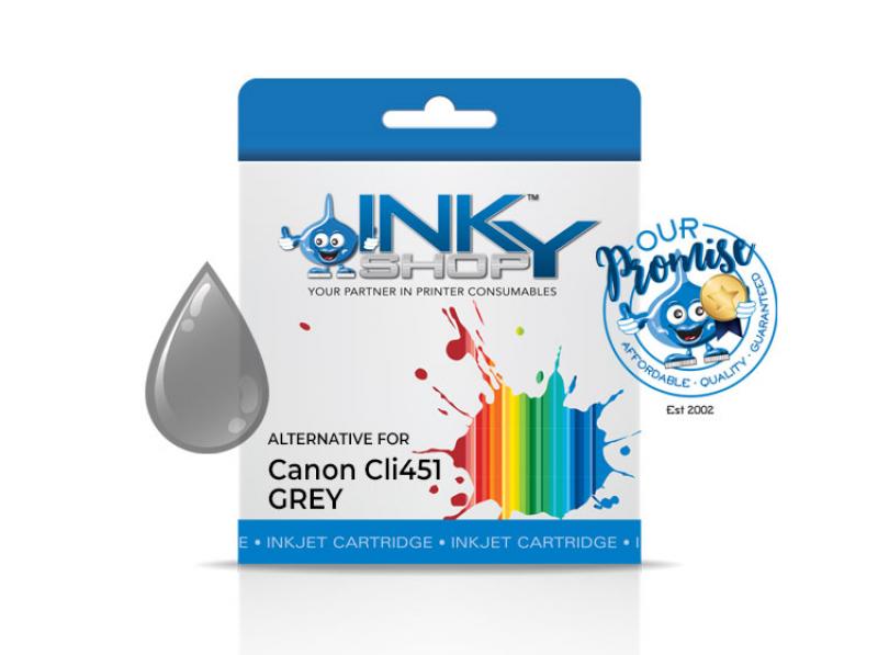 Premium Compatible Canon CLI-451XL Grey Ink for Pixma MG5440, MG5540 & iP7240 - The Inky Shop