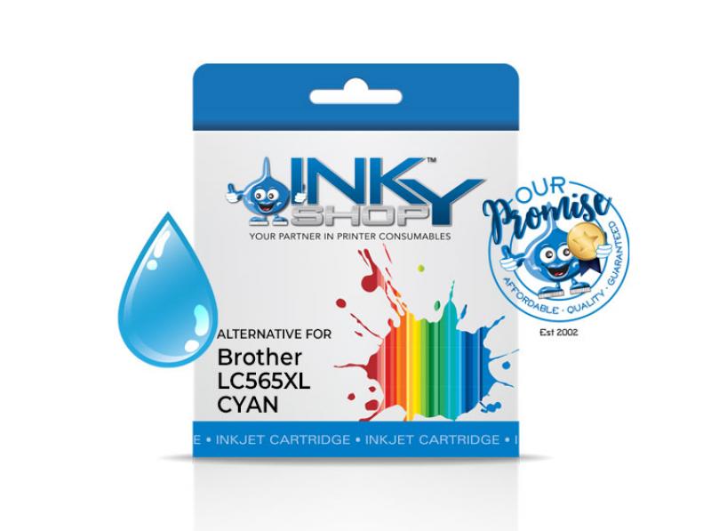 Brother LC565XL Cyan Ink Cartridge Compatible - The Inky Shop