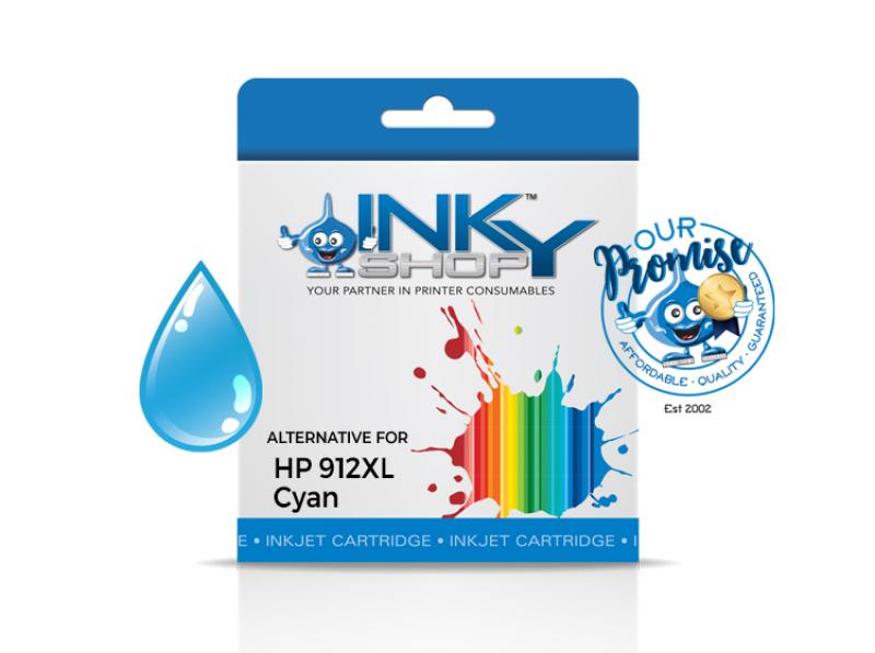 HP 912XL Cyan Ink Cartridge Compatible - The Inky Shop