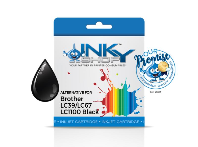 Brother LC39/LC67/LC1100 Black Ink Cartridge Compatible - The Inky Shop