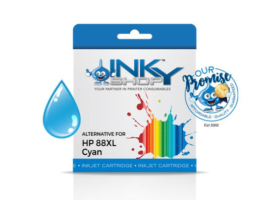 HP 88XL Cyan Ink Cartridge Compatible - The Inky Shop