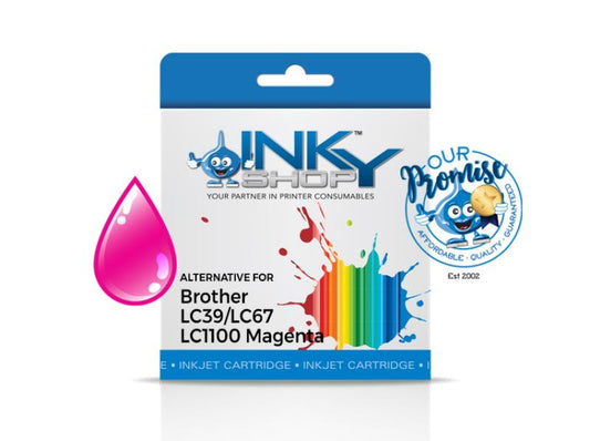 Brother LC39/LC67/LC1100 Magenta Ink Cartridge Compatible - The Inky Shop