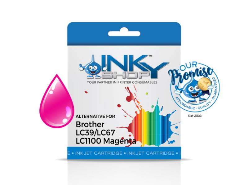 Brother LC39/LC67/LC1100 Magenta Ink Cartridge Compatible - The Inky Shop