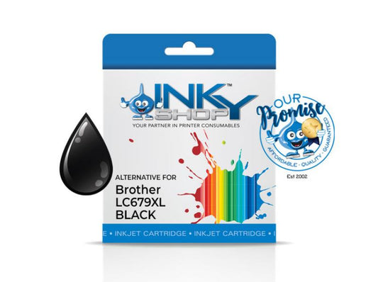 Brother LC679XL Black Ink Cartridge Compatible - The Inky Shop