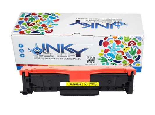 HP CC532A(304A)/CE412A(305A)/CF382A(312A) UNI Yellow Toner Cartridge Compatible - The Inky Shop