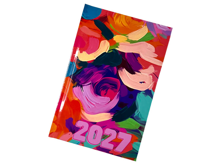 Urban Nomad 2027 A5 page-a-day hardcover diary with a colourful floral candy cover design