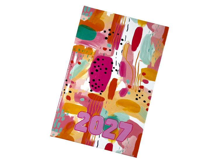 Urban Nomad 2027 A5 page-a-day hardcover diary with ditsy dot ice-cream cover design