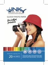 Inky Photo Paper Inkjet Glossy A6 200G - 20 Sheets